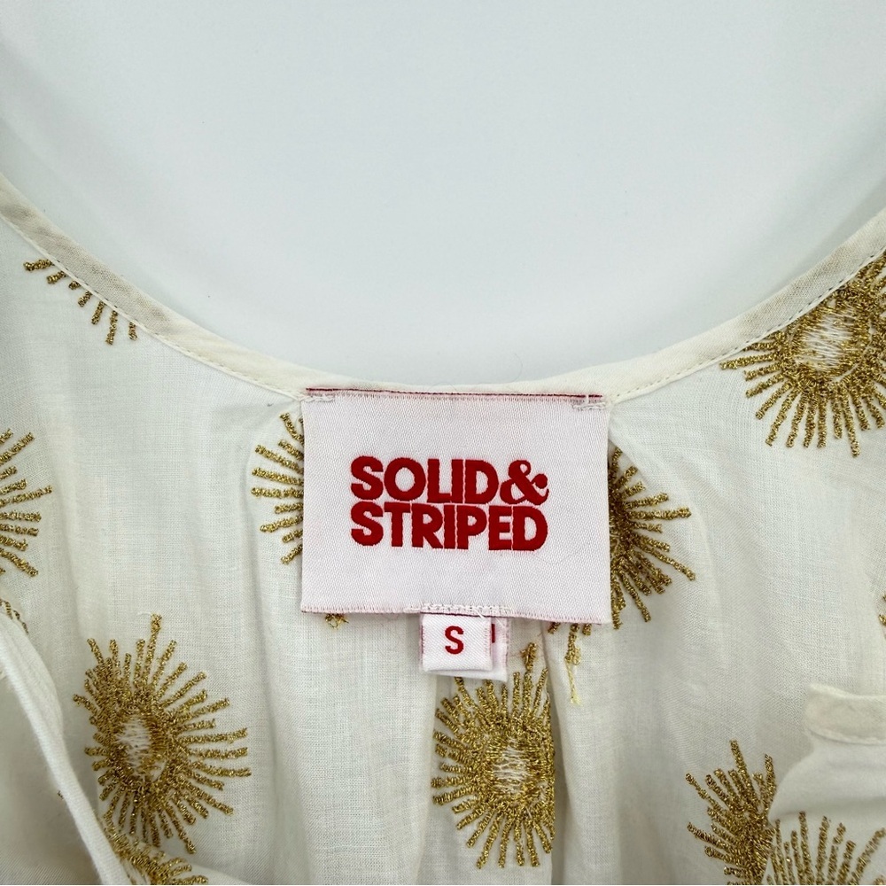 Solid & Striped The Jesse Embroidered Sun Mini Dress Size S - Picture 6 of 15